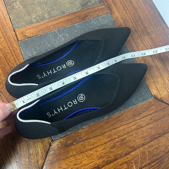 Rothy's Black Flats with Blue Trim - Picture 4 of 4